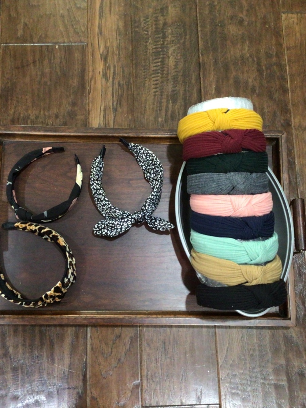 Lot of 12 colorful slip on handbands. All in great shape.